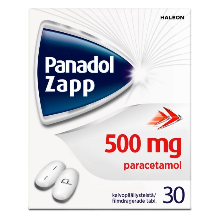 PANADOL ZAPP 500 mg tabl, kalvopääll 30 fol bild 5