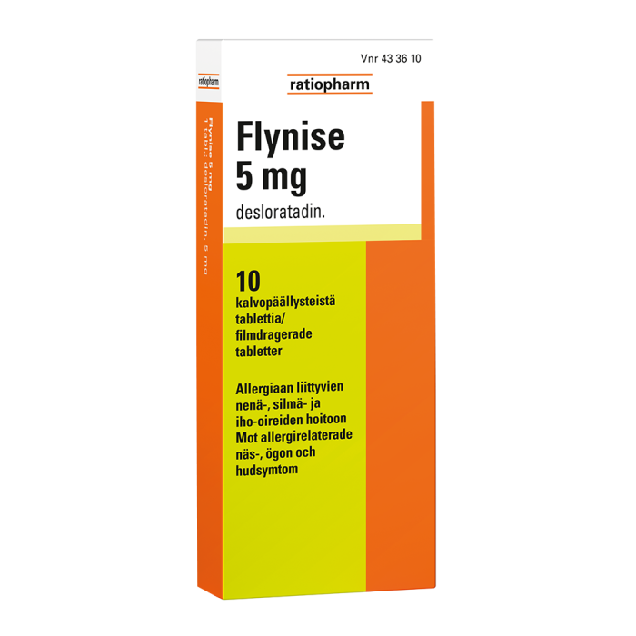 FLYNISE 5 mg tabl, kalvopääll 10 fol bild 2