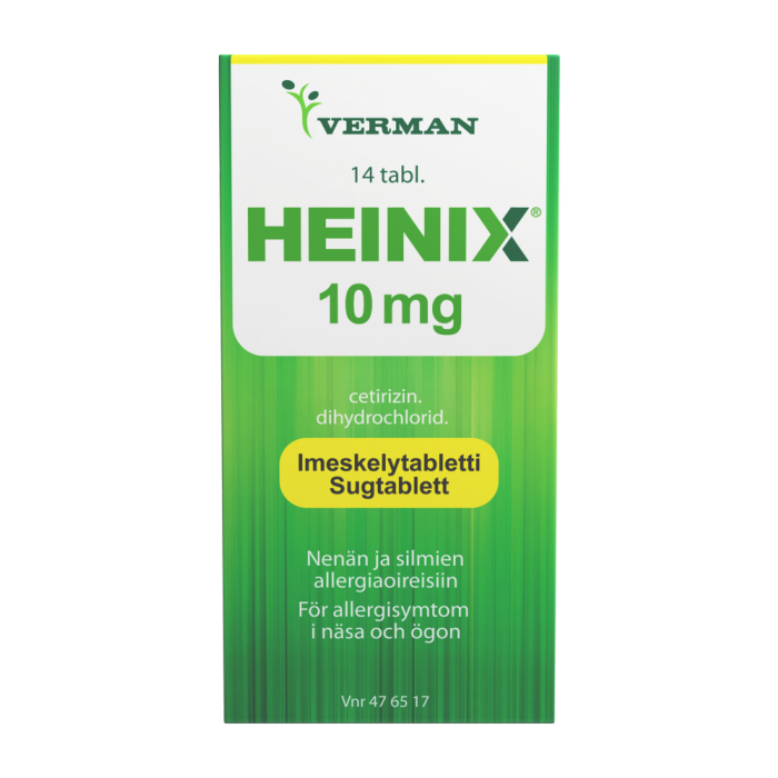 HEINIX imeskelytabletti, puristettu 10 mg 14 fol