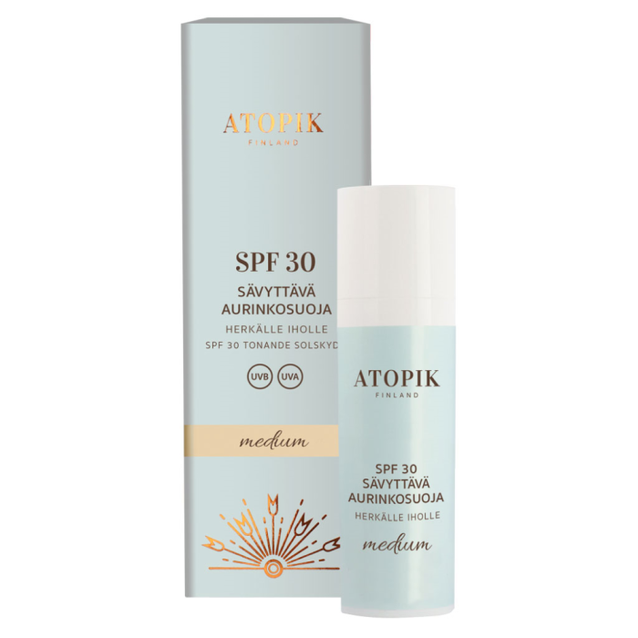 Atopik Sävyt. Aurinkosuoja SPF 30 medium 30 ml kuva 2