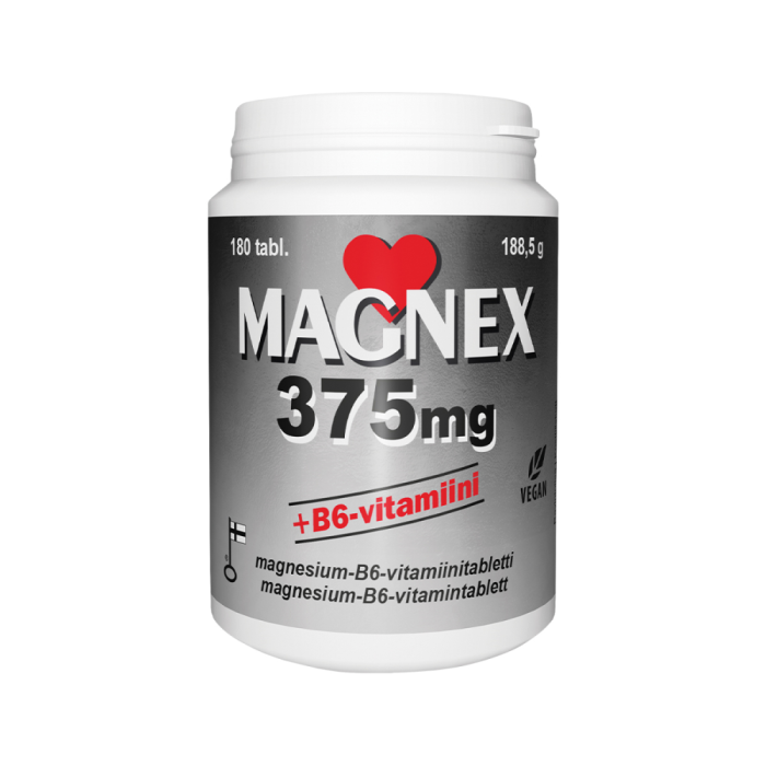 Magnex 375 mg + B6-vitamiini 180 tabl kuva 2