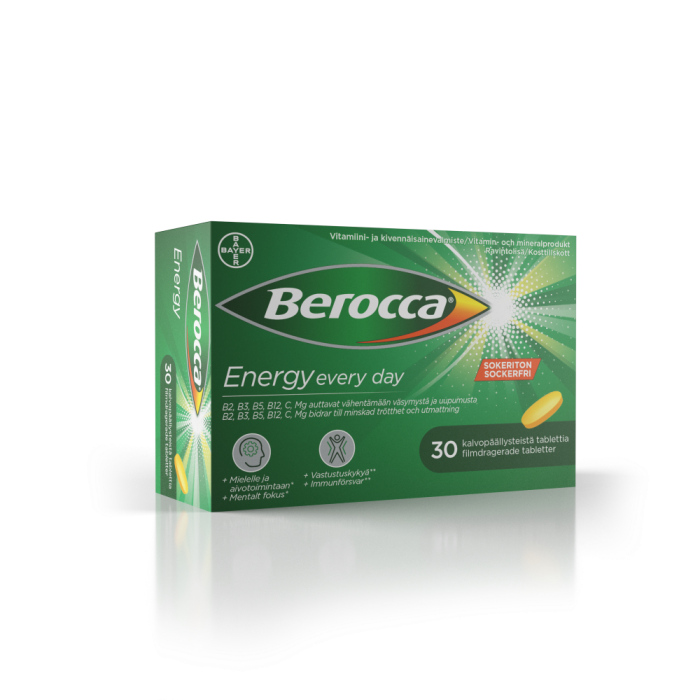 BEROCCA ENERGY TABLETTI KALVOPÄÄLLYSTETTY 30 kpl bild 2