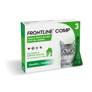FRONTLINE COMP 50/60 mg vet paikallisvaleluliuos (kissoille ja freteille)3x0,5 ml