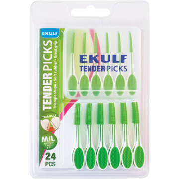 Ekulf TenderPicks kumihammastikut M/L 24 kpl