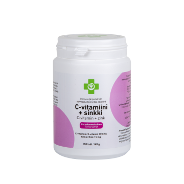 APTEEKKI C-VITAMIINI + SINKKI 100 TABL