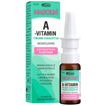 NASOLIN A-VITAMIN TIMJAMI-EUKALYPTUS NENÄSUMUTE 10 ml