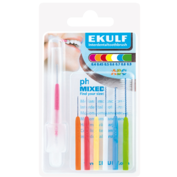 Ekulf hammasväliharja ph ABC Mixed 7 kpl