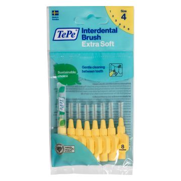 Tepe hammasväliharja 0,7 mm Extra soft keltainen 8 kpl